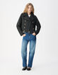 Grijze wollen peacoat voor dames-1
