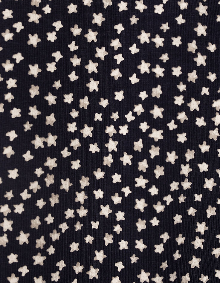 Leggings réversible marine et étoiles fille-5
