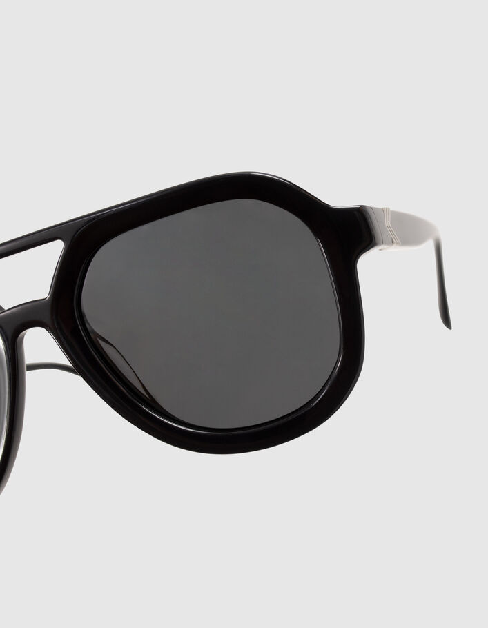 Women’s black pilot-style frame sunglasses - IKKS