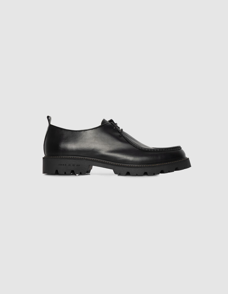 Derbies noirs vintage cuir Homme-1
