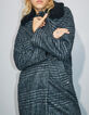 Women’s grey check coat with black faux fur collar-4