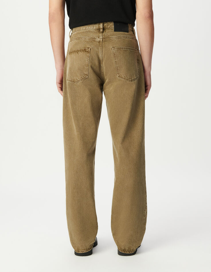 Kaki rechte jeans Niel Heren-3