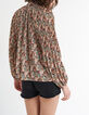 Plissée-Bluse mit Pflanzen-Print in Copper I.Code-3