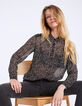 Women's minimalist print viscose shirt-1