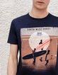 Camiseta azul marino surferos y sol Hombre-2