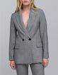 Women's black Prince of Wales lurex suit jacket-2