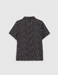 Boys' black LENZING™ ECOVERO™ exotic print shirt-3