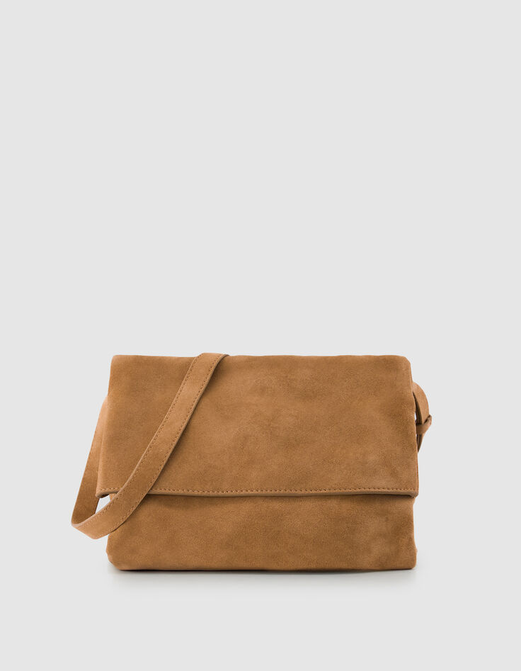 Messenger tas camel leer Fluwelen Dames-1