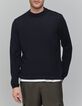 Men's navy mock-neck sweater-1