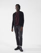 Tee-shirt L'Essentiel dark purple à col V Homme-5