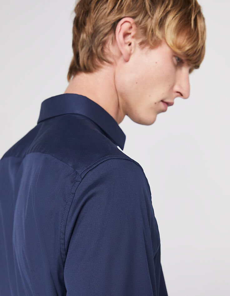 Camisa SLIM azul marino Hombre-4