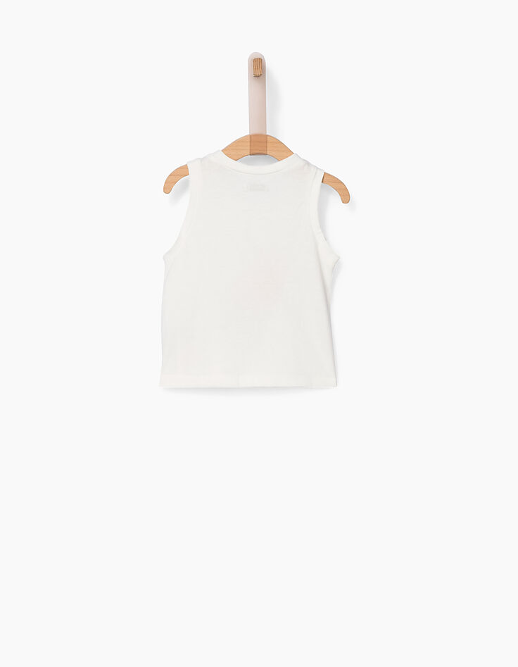 Cremeweißes Baby-Tanktop mit Wassermelone-3