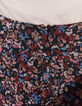 Falda larga amplia volantes floral mujer-5