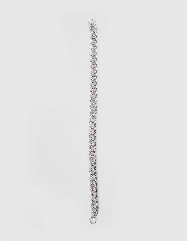 Women&rsquo;s silver-tone curb chain choker necklace-3