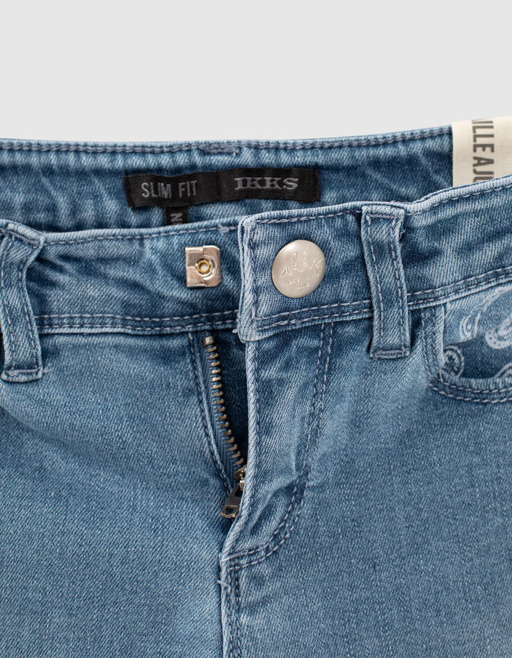 Light blue slim jeans 7/8 meisjes-7