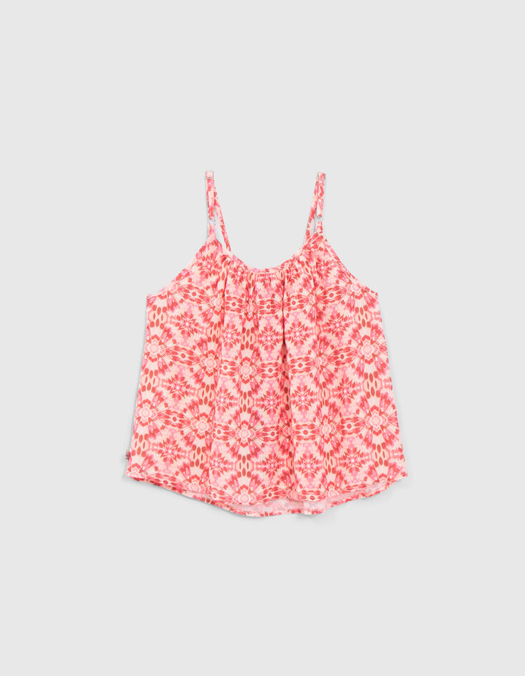Top lencero rosa estampado étnico niña-3