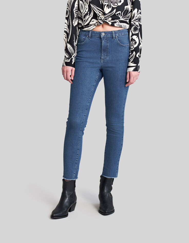 Jean slim summer blue waterless sculpt up strass dos Femme-2