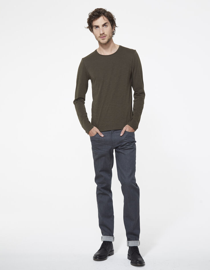 Tee-shirt kaki homme-5