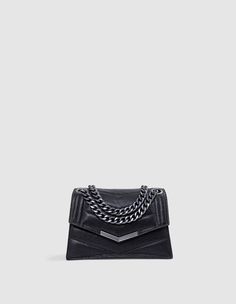 Bolso THE 1. ITALY cuero repujado choco Talla S para mujer - IKKS