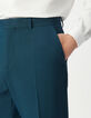 Pantalón de traje azul imitación hombre-5