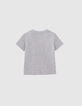T-shirt gris visuel lenticulaire percussion bébé garçon-3