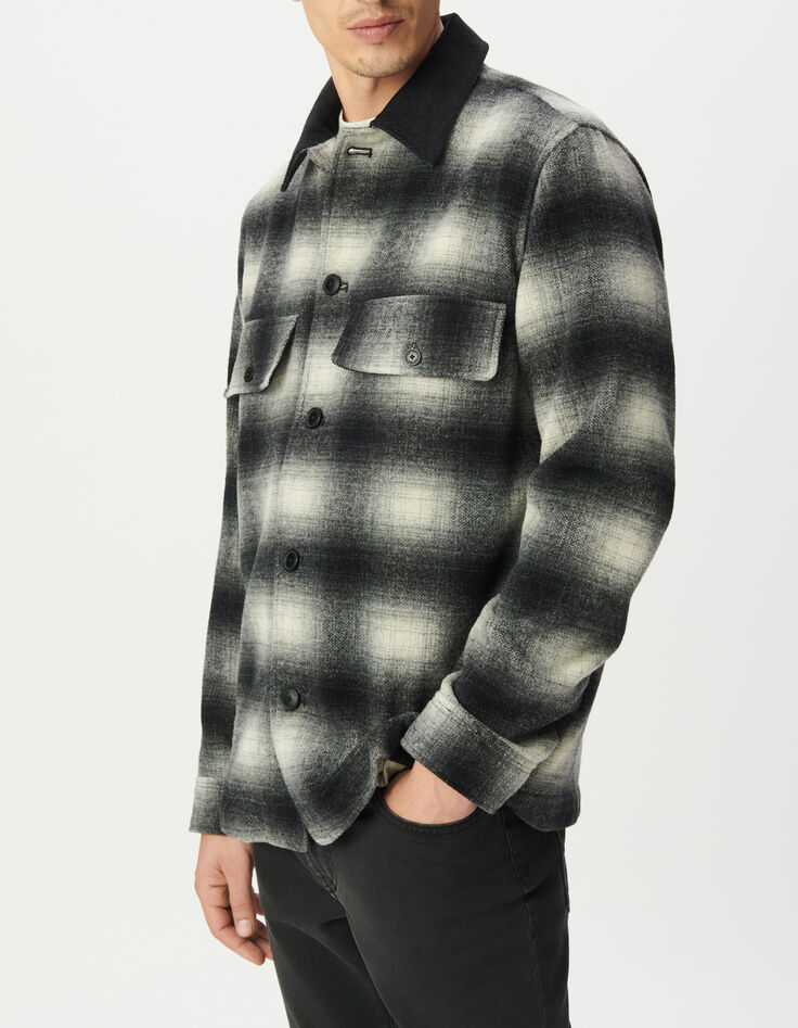 Sobrecamisa gris cuadros cuello ante hombre-1