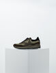 Men’s bronze material mix trainers-1