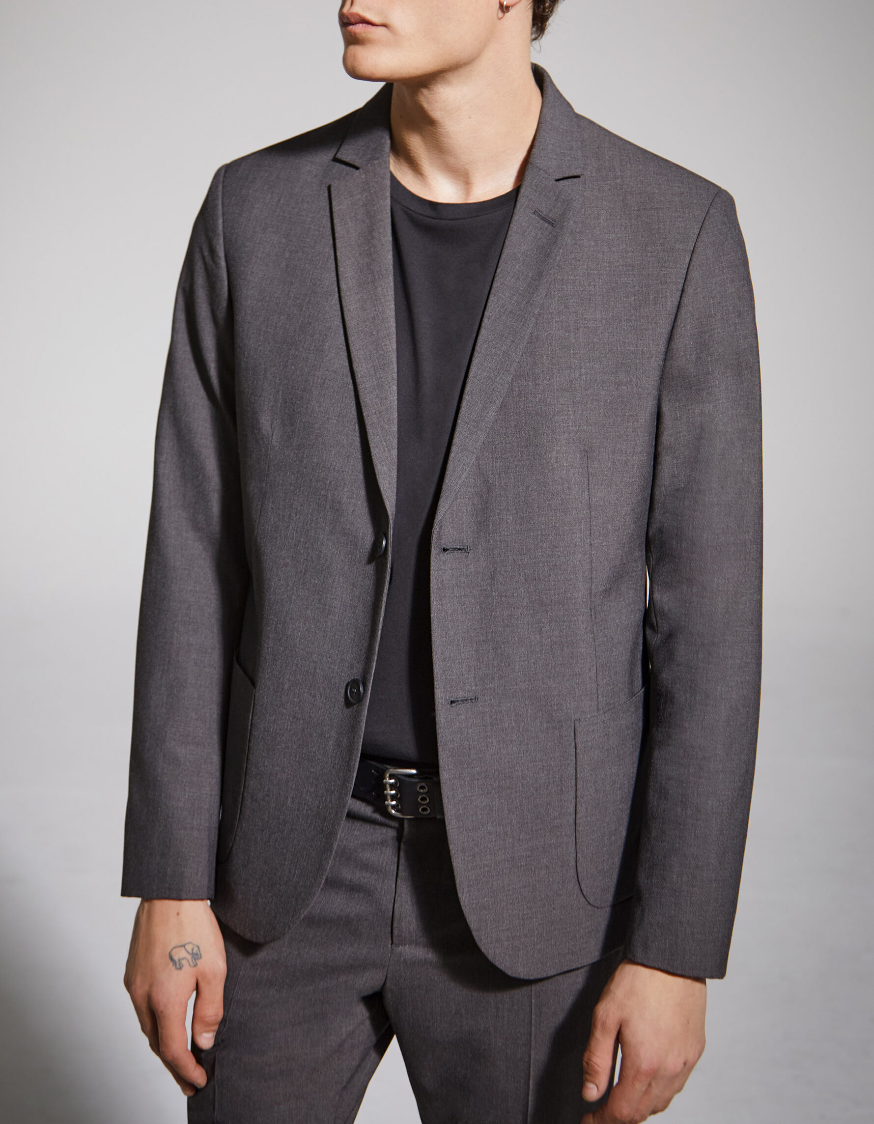 Men s dark chocolate TRAVEL SUIT suit jacket IKKS