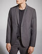 Men’s dark chocolate TRAVEL SUIT suit jacket-1