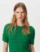 Women's green crochet long dress-4