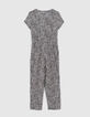 Girls’ black graphic print Lenzing™ Ecovero™ viscose jumpsuit-2