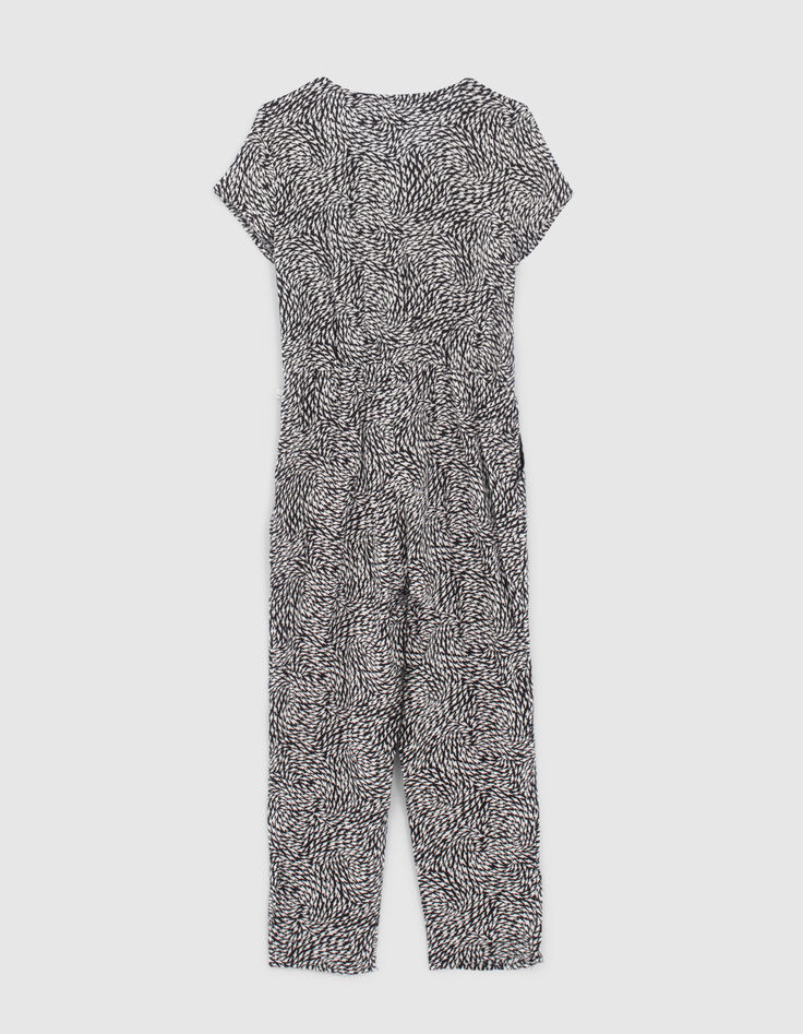 Girls’ black graphic print Lenzing™ Ecovero™ viscose jumpsuit-2