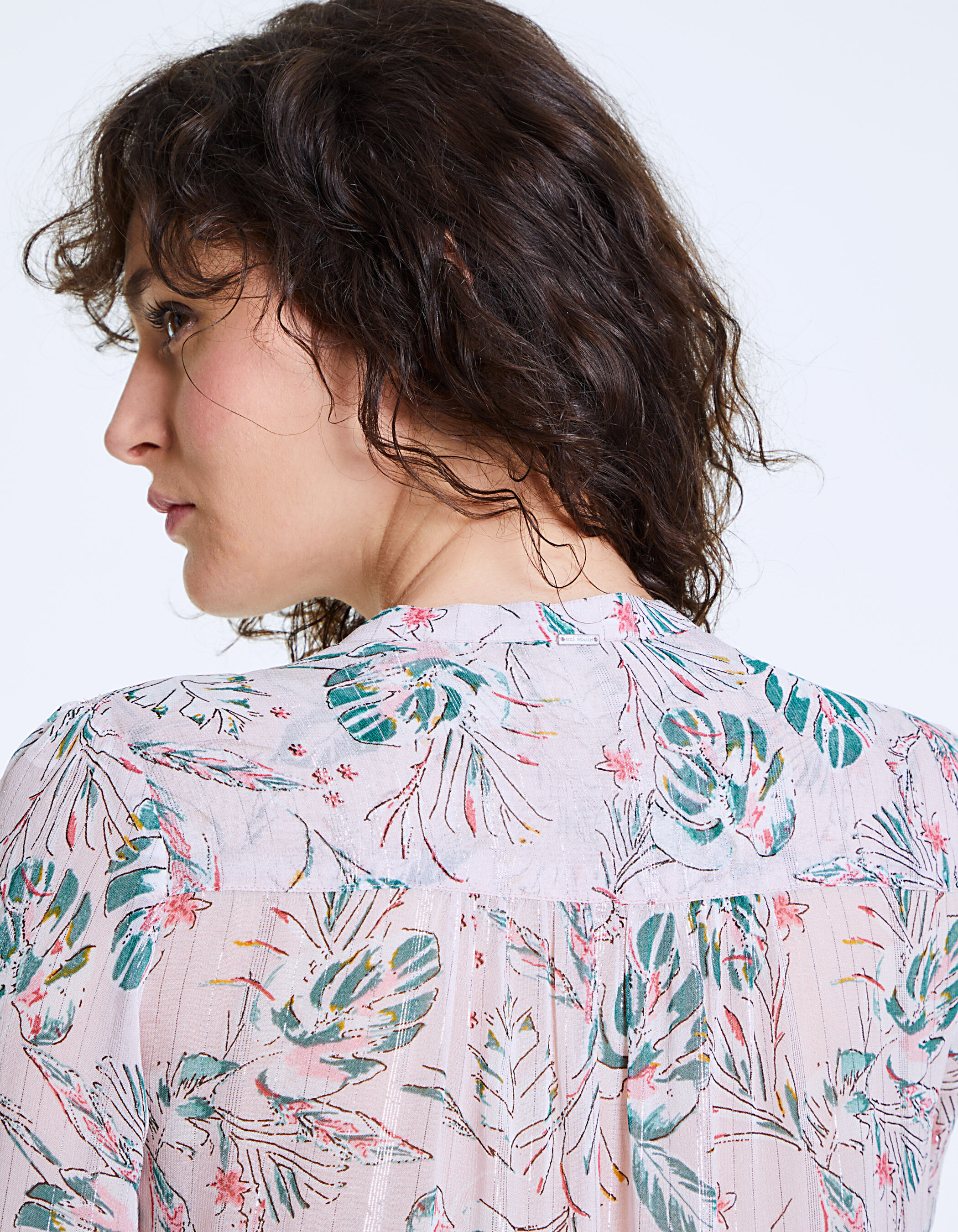 Blouse en voile imprim tropical m tallis femme