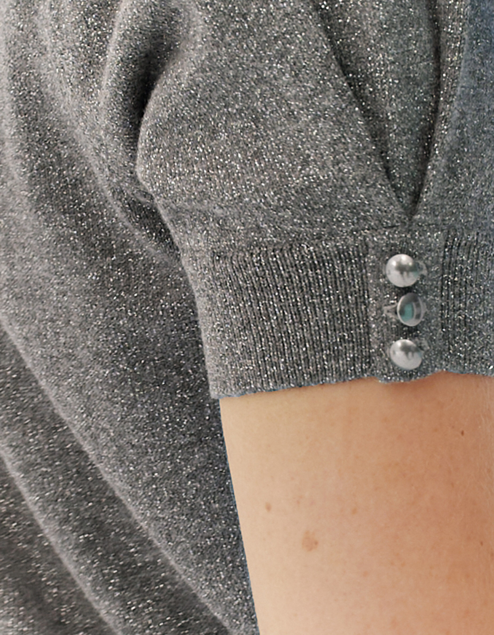 Pull gris pailleté femme deals