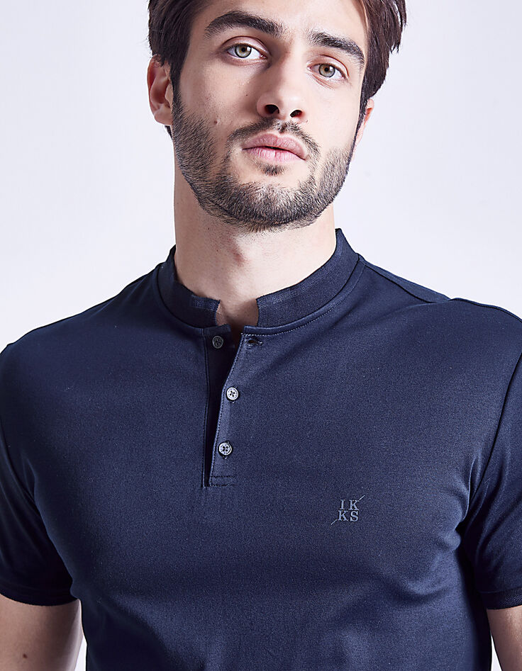 Polo marine col officier Homme-2