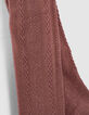Baby girls’ rosewood and off-white tights-3
