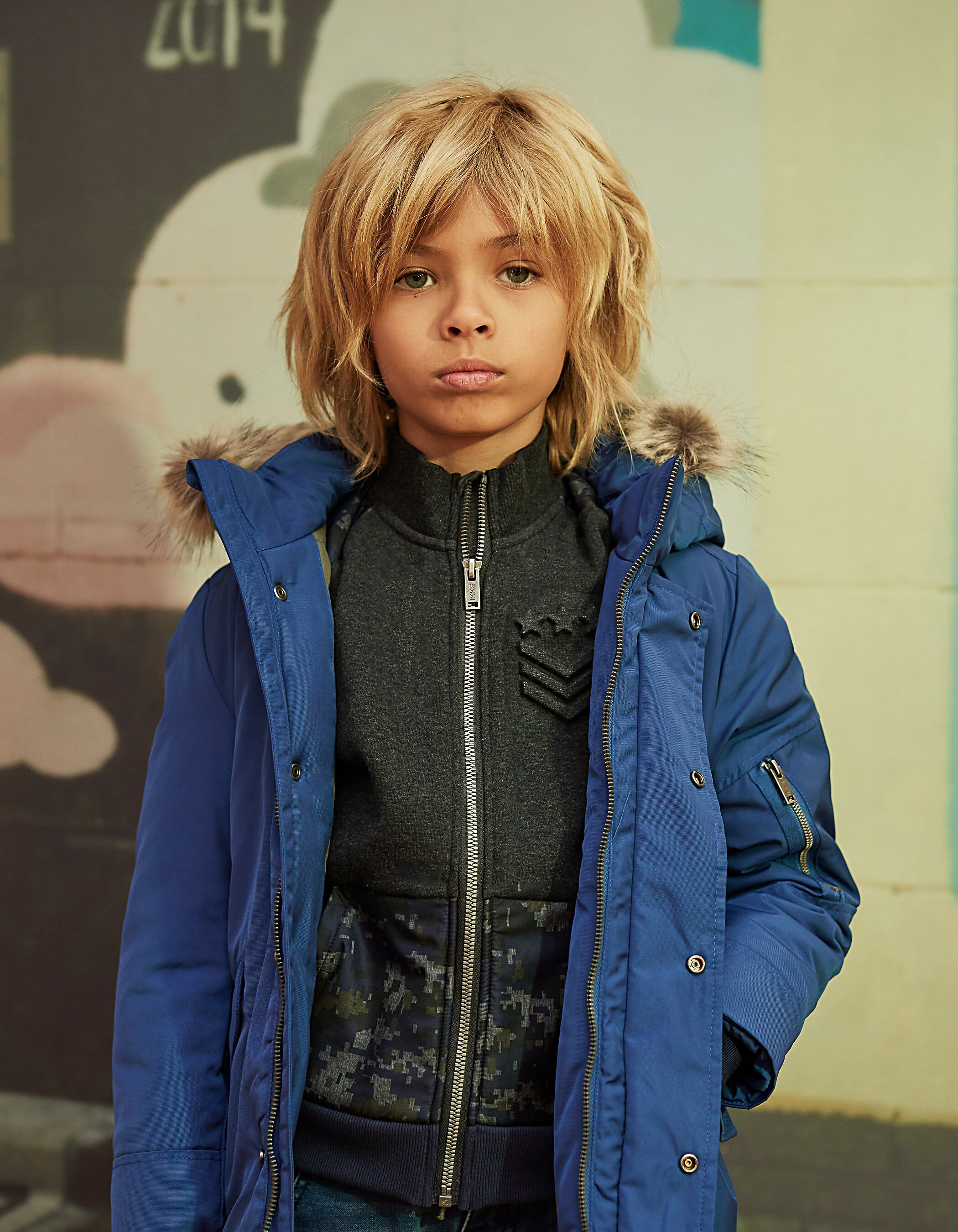Boys fur hood parka shop