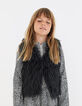 Gilet gris anthracite en fourrure synthétique fille-2