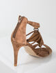 Women’s camel fine-heeled sandals-4