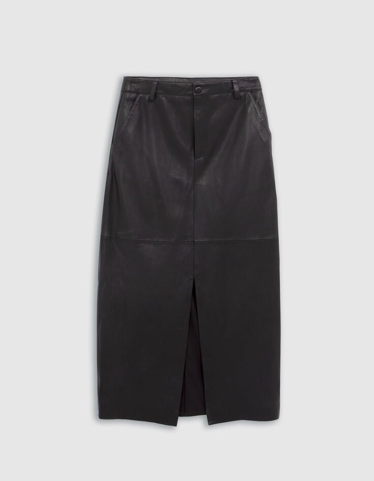Pure Edition-Damenrock aus schwarzem Leder-6