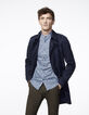 Men's navy trench coat-5
