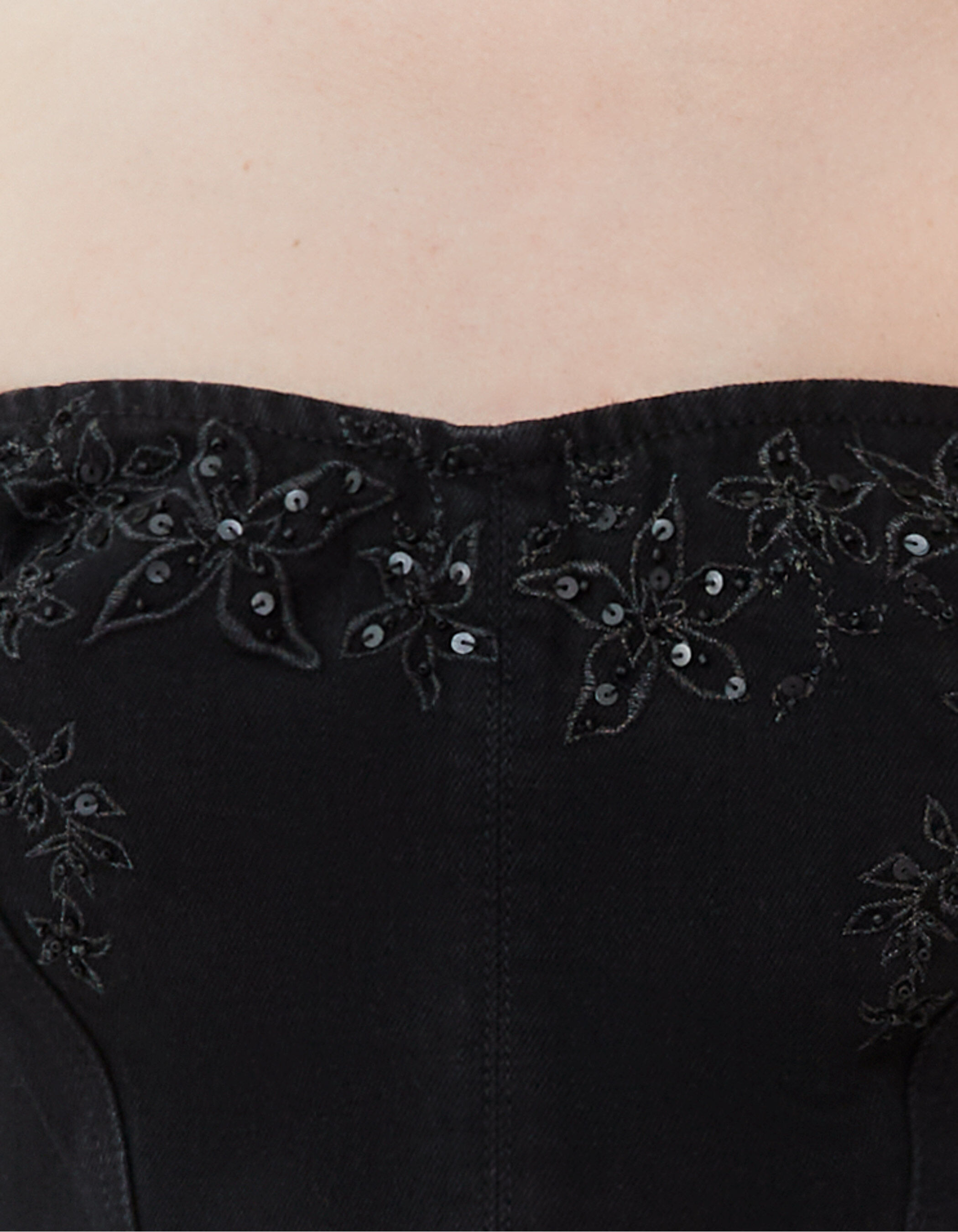 Bustier noir femme clearance