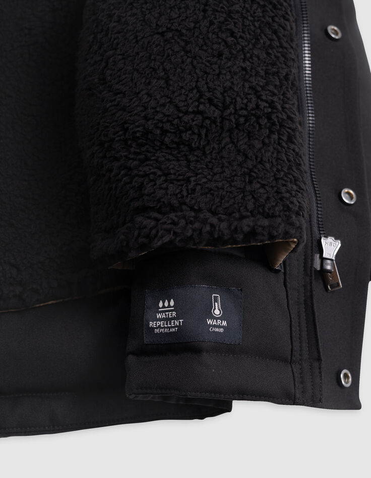 Parka 3 en 1 negra con plumas reversible niño-5 Parka 3 en 1 negra con plumas reversible niño-5