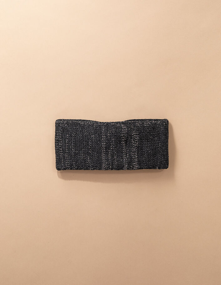 I.Code charcoal grey knit and lurex headband - IKKS