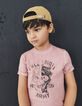 Boy’s pink cold dye fading skull graphic T-shirt-1