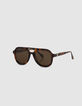 Women’s honey pilot-style frame sunglasses-1