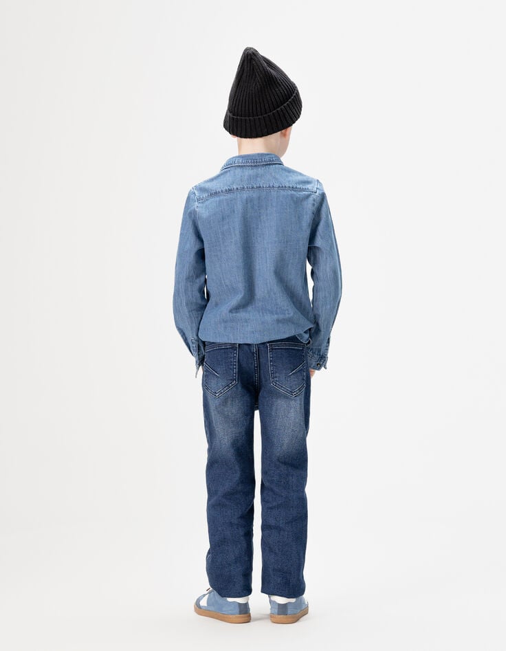 Boys’ navy blue straight jeans-2 Boys’ navy blue straight jeans-2