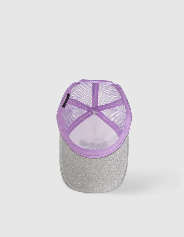 Girls’ violet cap with silver glittery visor - IKKS