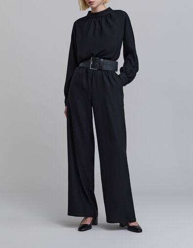 Combinaison noire décor boutons-bijou étoiles Femme - IKKS