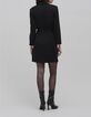 Belted black trench dress Milano Women's mesh-3